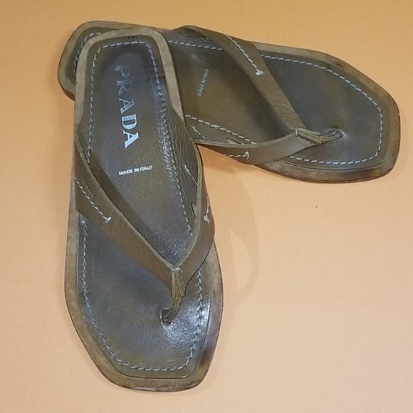 PRADA Leather Thong Sandal - Picture 3 of 12